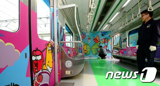 Larva卡通地鐵列車將亮相首爾地鐵二號(hào)線（組圖）