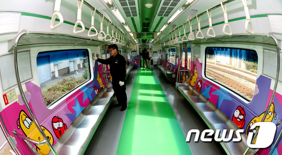 Larva卡通地鐵列車將亮相首爾地鐵二號(hào)線（組圖）