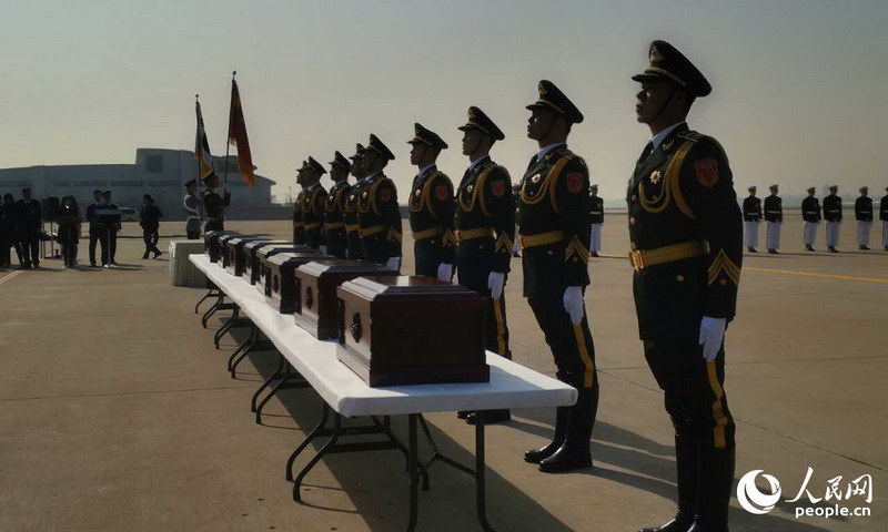 中韓舉行新一批68具志愿軍烈士遺骸交接儀式【高清組圖】