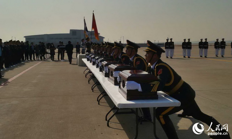 中韓舉行新一批68具志愿軍烈士遺骸交接儀式【高清組圖】