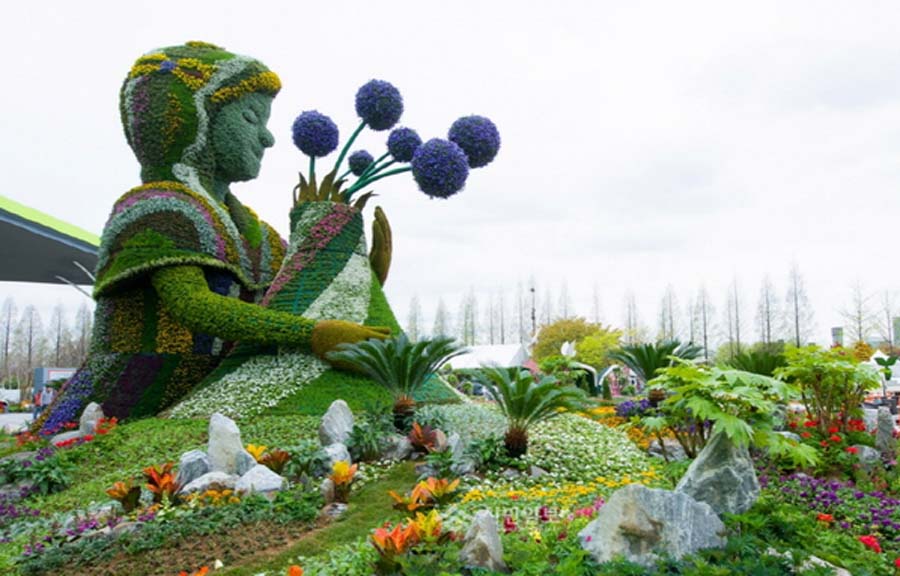 韓國(guó)花卉博覽會(huì)開(kāi)幕 一億朵鮮花絢麗綻放(組圖)