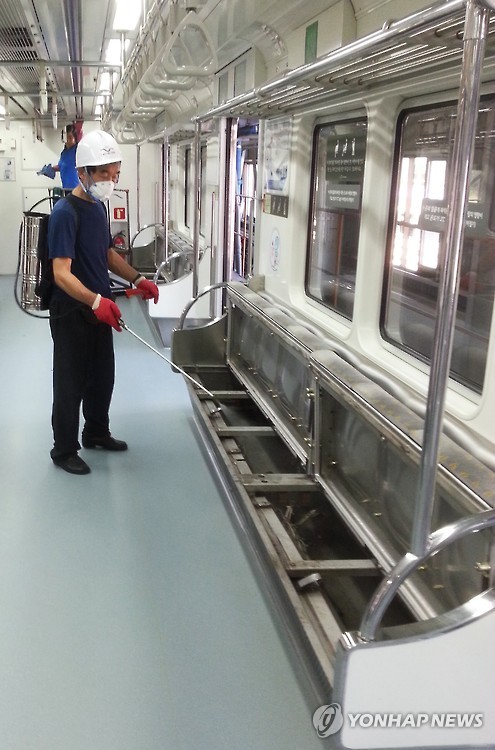 韓加強對交通工具消毒 防MERS疫情蔓延【組圖】