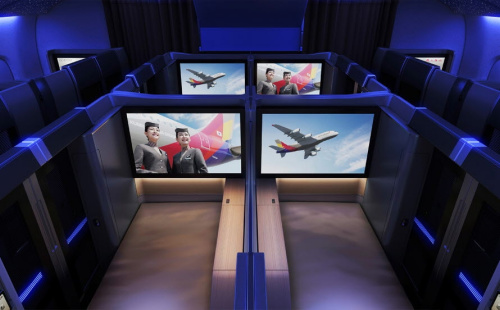資料圖片：韓亞航空公布A380布局。