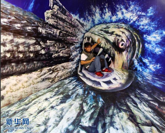 韓國3D錯視藝術(shù)引游人（組圖）