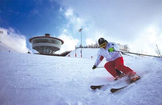 2018平昌冬季奧運(yùn)會(huì)首場(chǎng)測(cè)試活動(dòng)在江原道旌善高山滑雪場(chǎng)舉行。