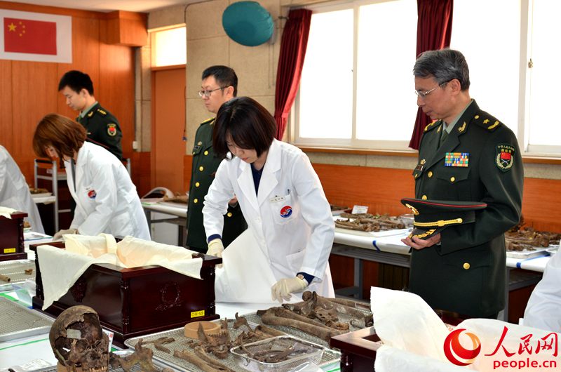 中韓雙方今日舉行第三輪在韓中國人民志愿軍烈士遺骸裝殮儀式