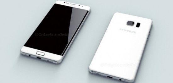 三星Galaxy Note 6渲染圖機(jī)身正面與背面（圖片源自O(shè)nLeaks）