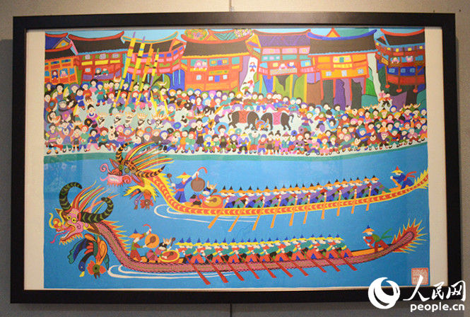 “五色土的浪漫——中國農(nóng)民畫展”在首爾中國文化中心開幕【組圖】