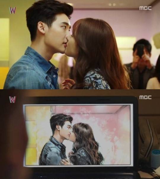 《W-兩個(gè)世界》有愛瞬間盤點(diǎn) 李鐘碩韓孝周“一言不合就kiss”【組圖】