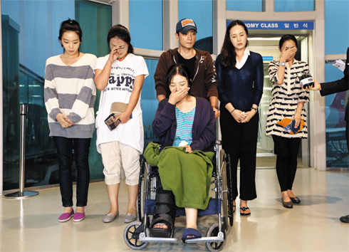 韓亞航空失事客機乘務員返抵韓國