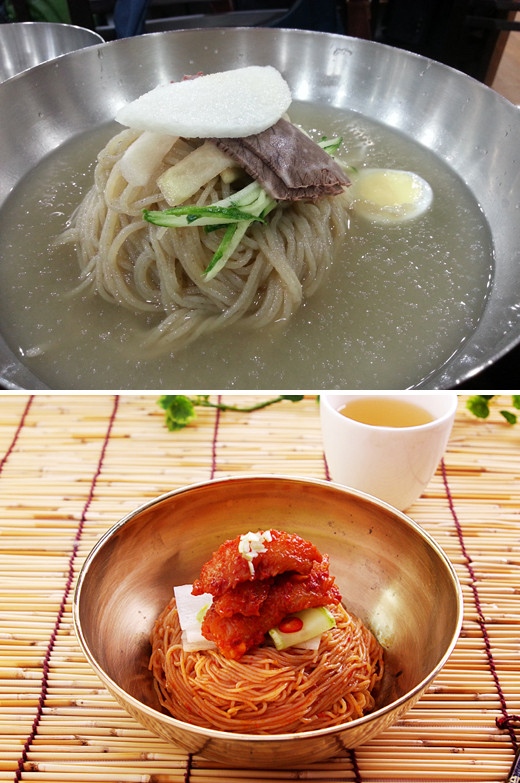 夏季防暑之王 盤點韓國各色冷面平壤式冷面（上圖）；咸興式冷面